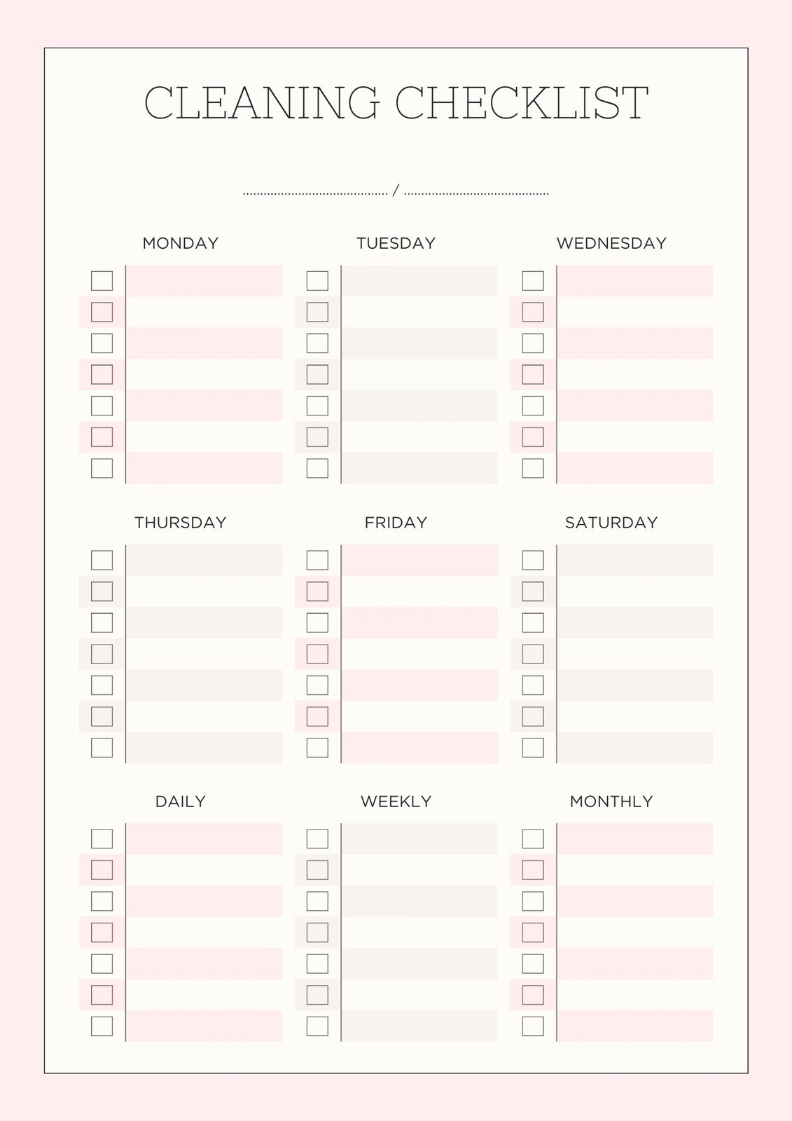Free Printable Editable Daily Checklist Templates Canva Free Printable Editable Daily Checklist Templates Canva