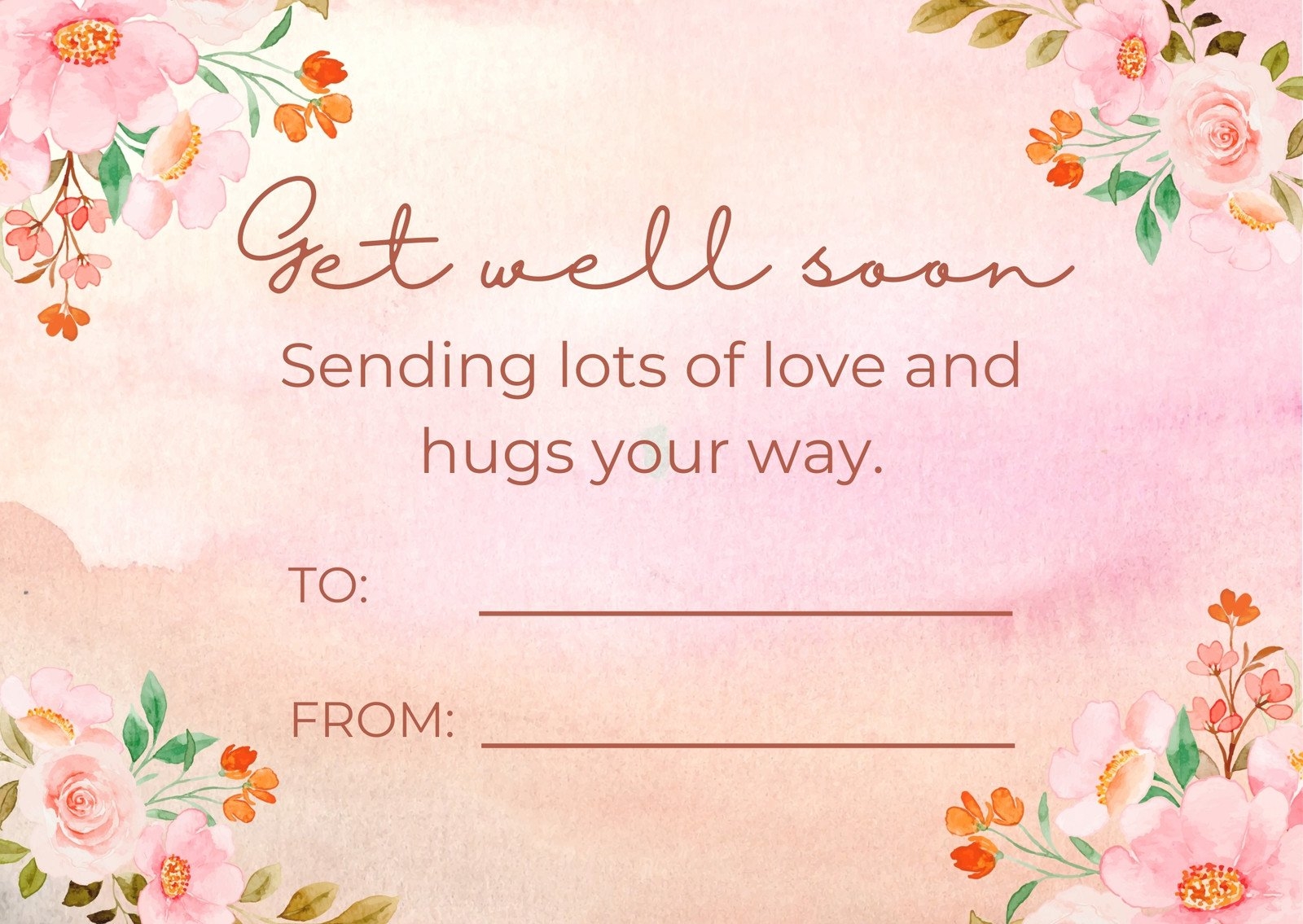 Free Printable Editable Get Well Soon Card Templates Canva