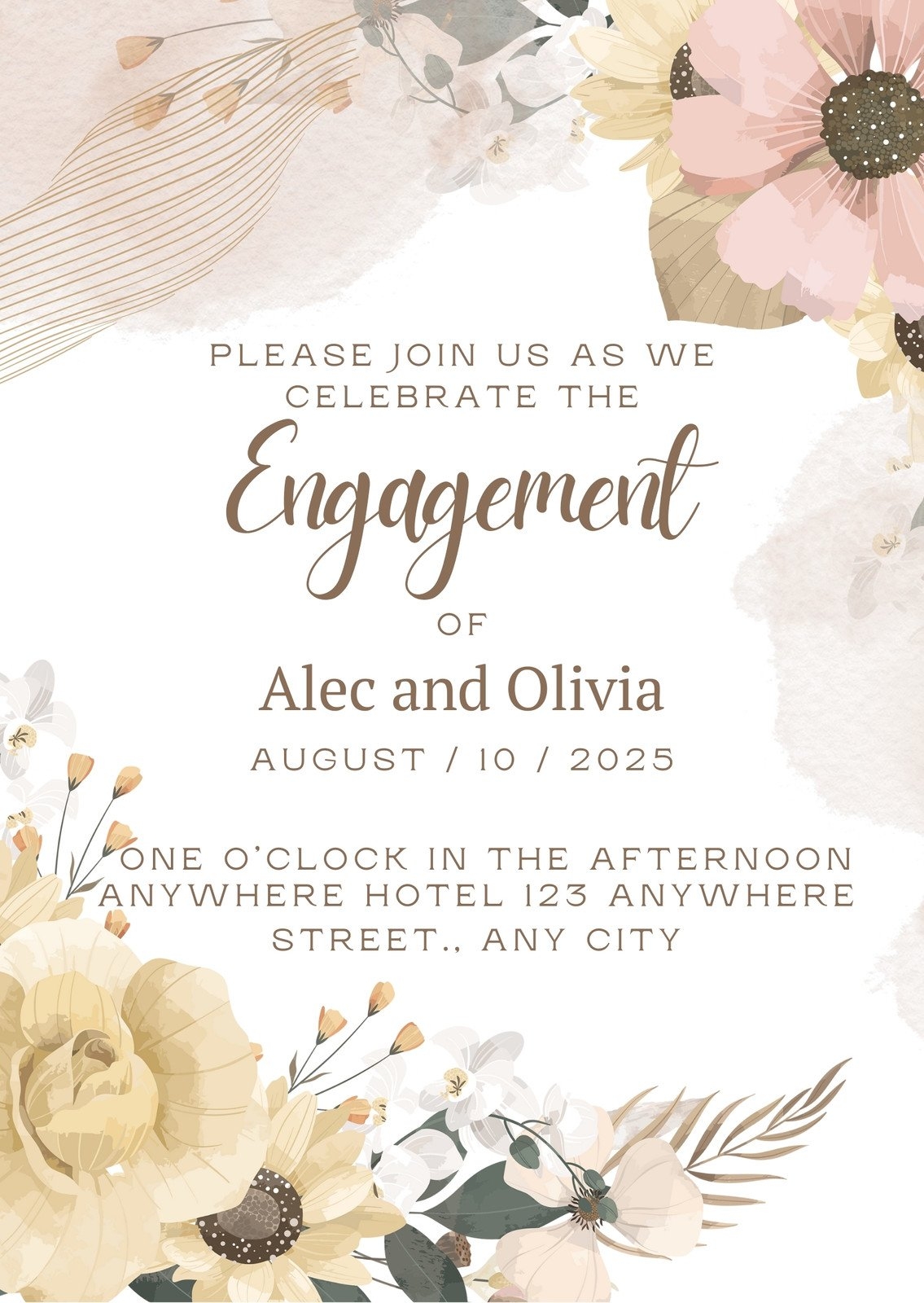 Free Printable Engagement Party Invitation Templates Canva