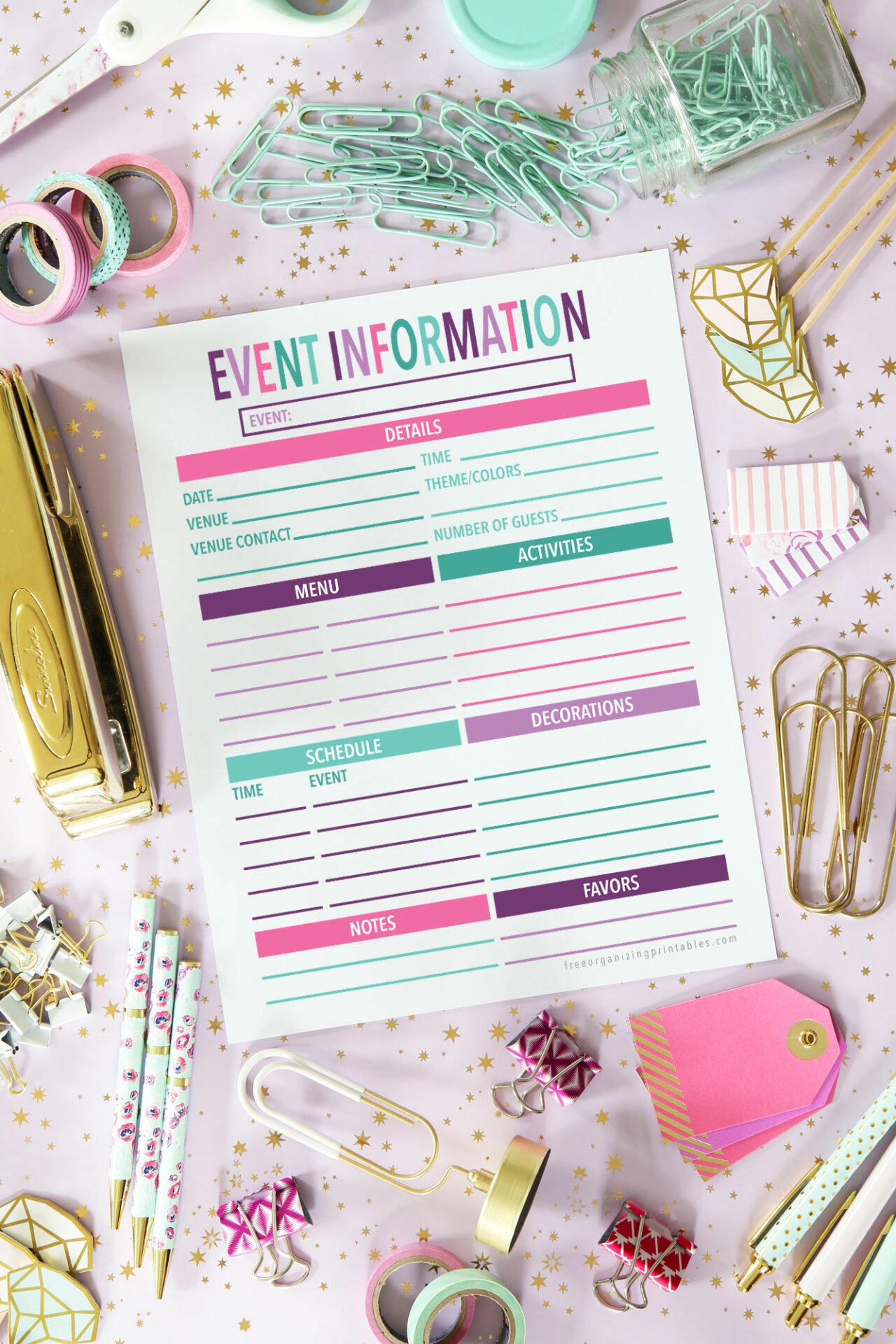 Free Printable Event Planning Template
