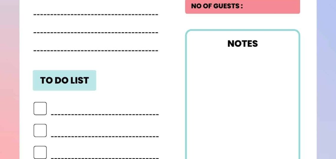Free Printable Event Planning Templates Word PDF Excel
