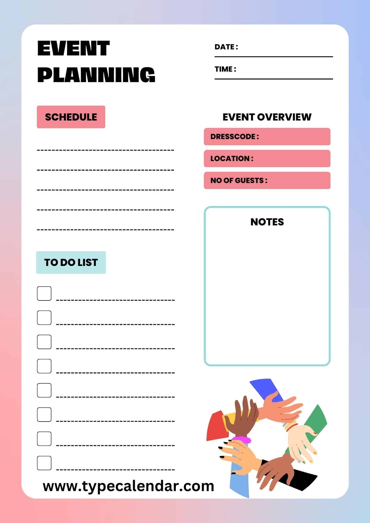Free Printable Event Planning Templates Word PDF Excel 