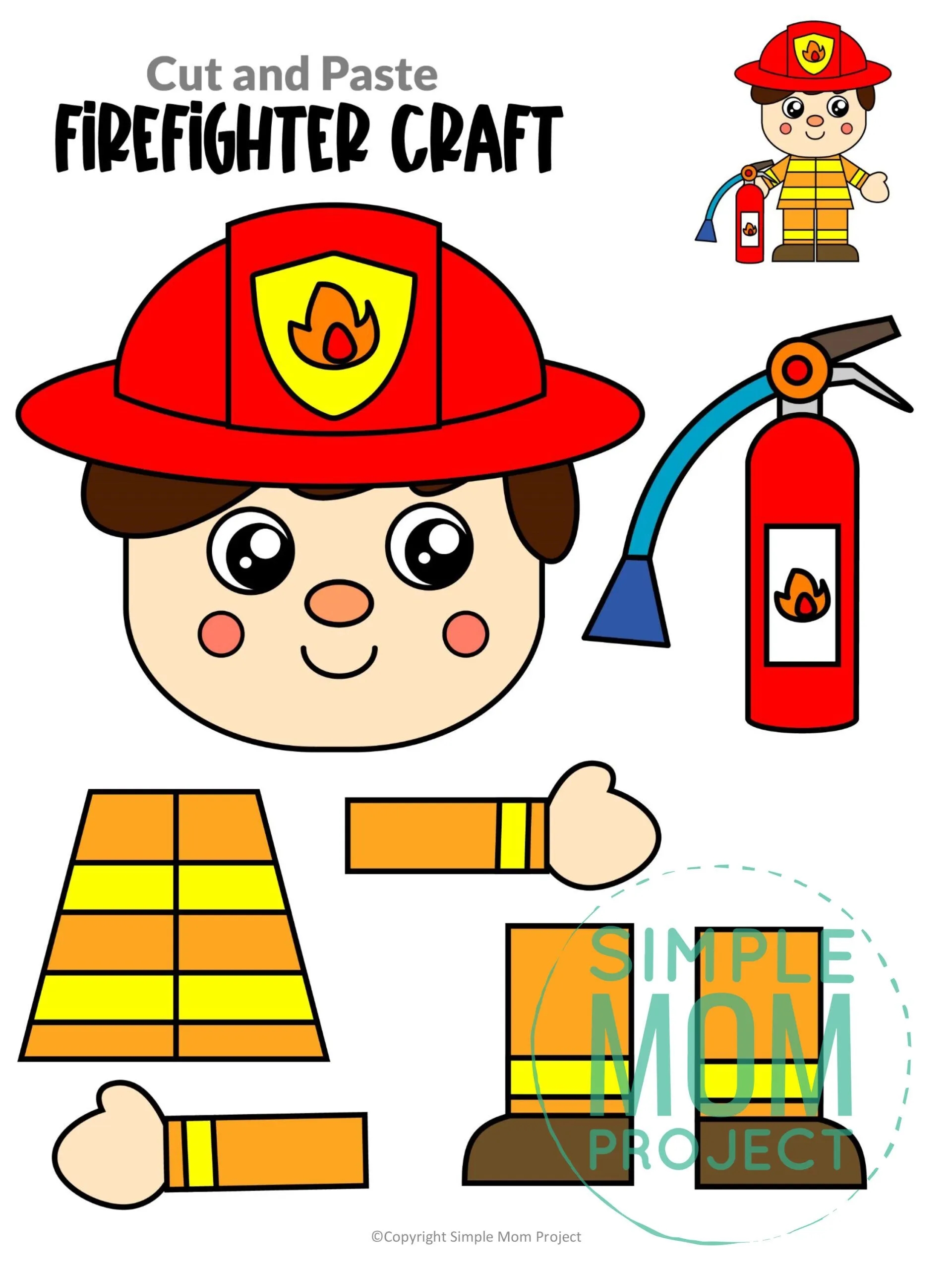 Free Printable Fire Truck Craft Template