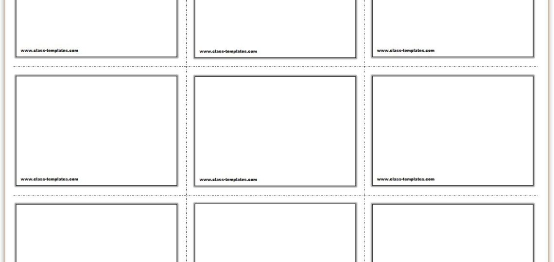 Free Printable Flash Cards Template