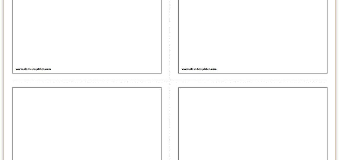 Free Printable Flash Cards Template