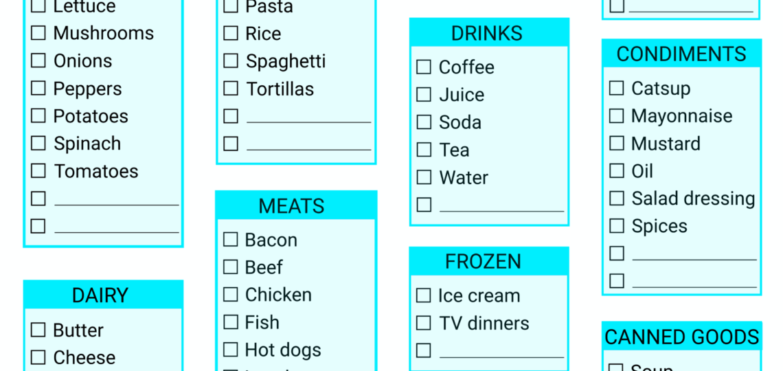 Free Printable Grocery List Templates PDF Shopping Lists Free Printables Monograms Design Tools Patterns U0026 DIY Projects