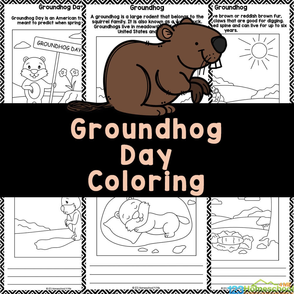FREE Printable Groundhog Day Coloring Pages FREE Printable Groundhog Day Coloring Pages