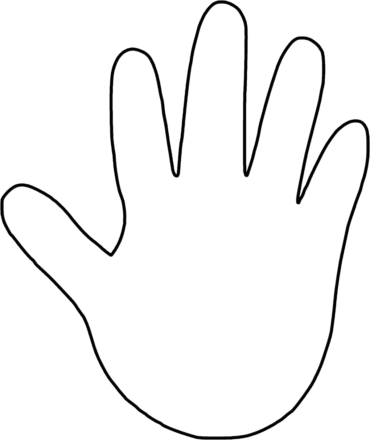 Free Printable Hand Template DailyPrintables Worksheets Library