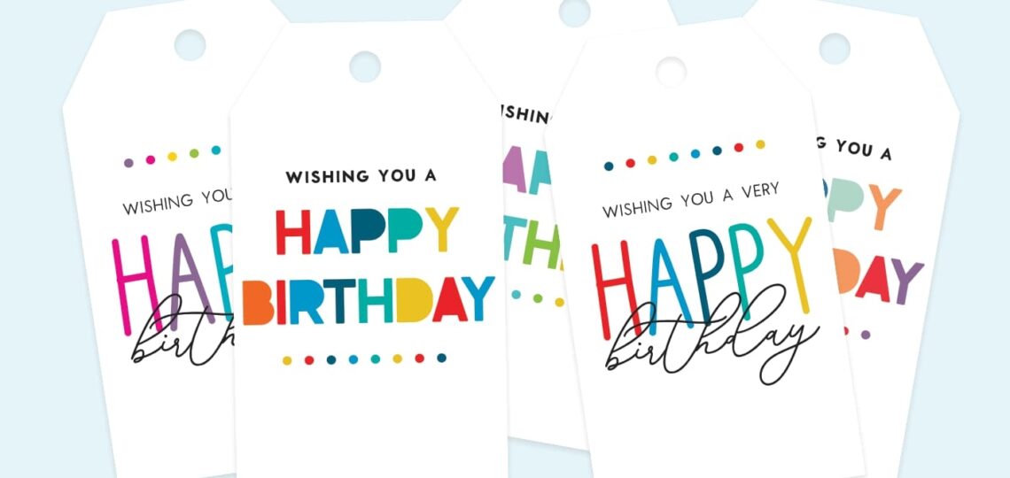 Free Printable Happy Birthday Gift Tags Favorite Printables