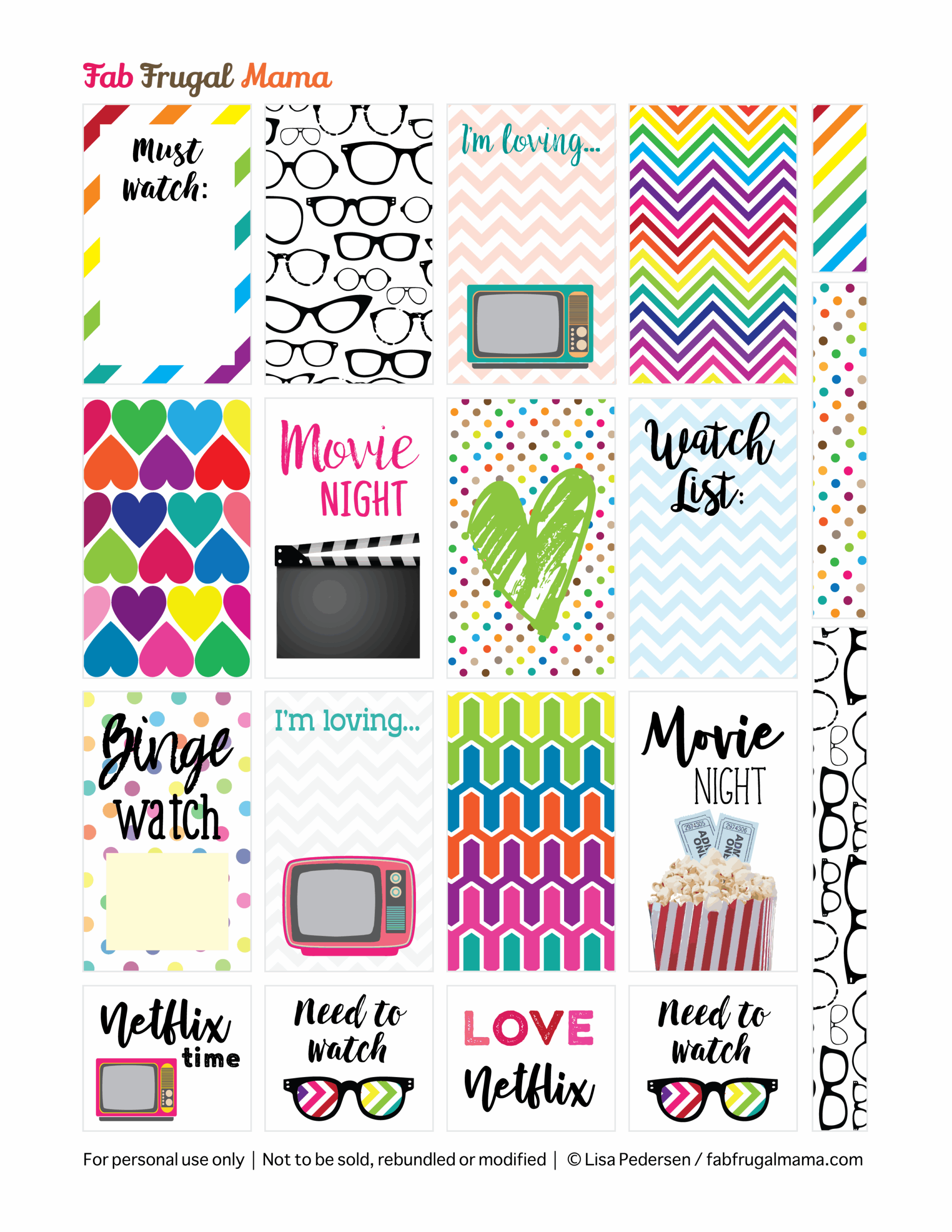 Free Printables Happy Planner