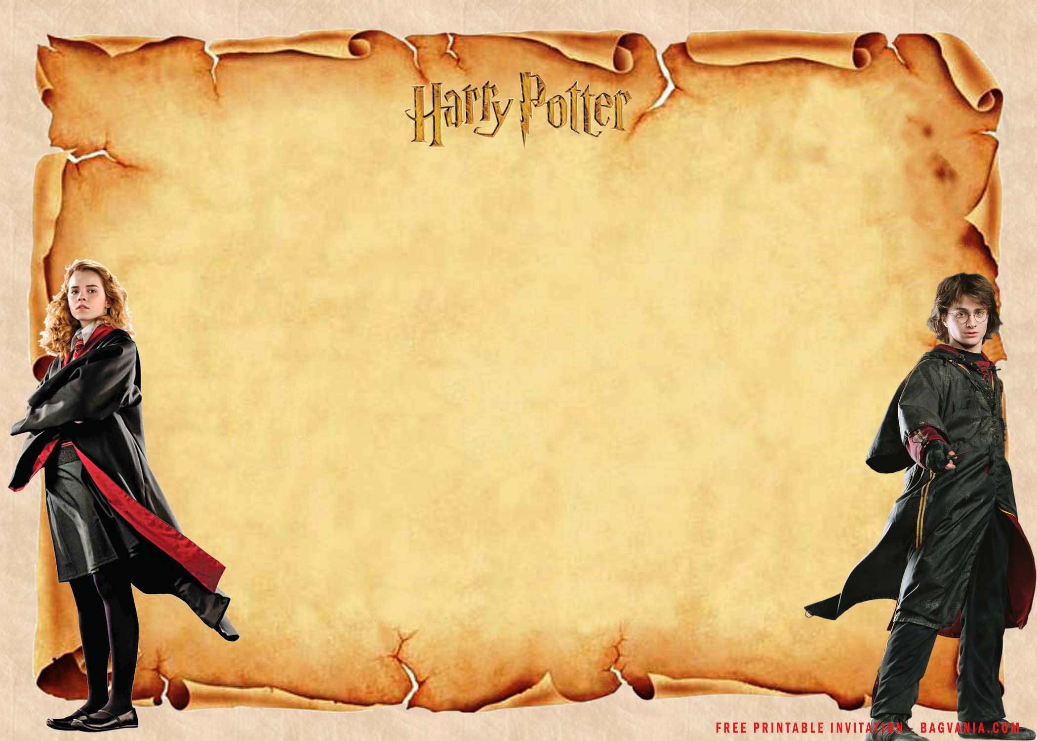 FREE Printable Harry Potter Birthday Invitation Templates