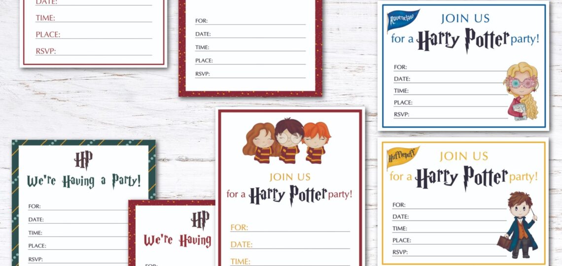 Free Printable Harry Potter Themed Party Invitations Krafty Planner