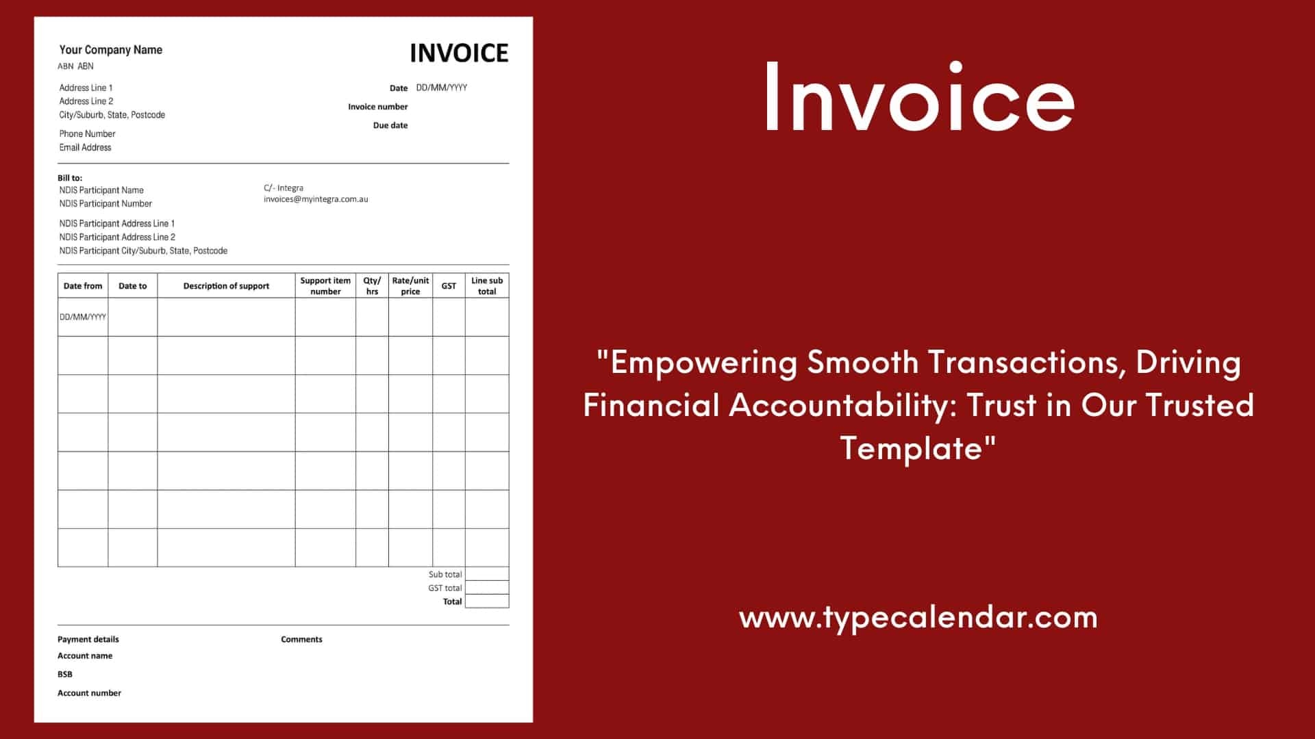 Printable Blank Invoice Template Free Printable Blank Invoice Template Free