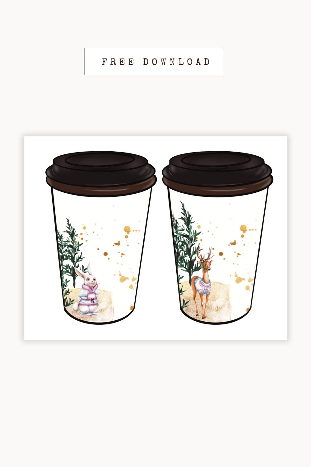 Free Printable January Winter Coffee Sleeve Display Card Pretty Darn Adorable Free Printable January Winter Coffee Sleeve Display Card Pretty Darn Adorable