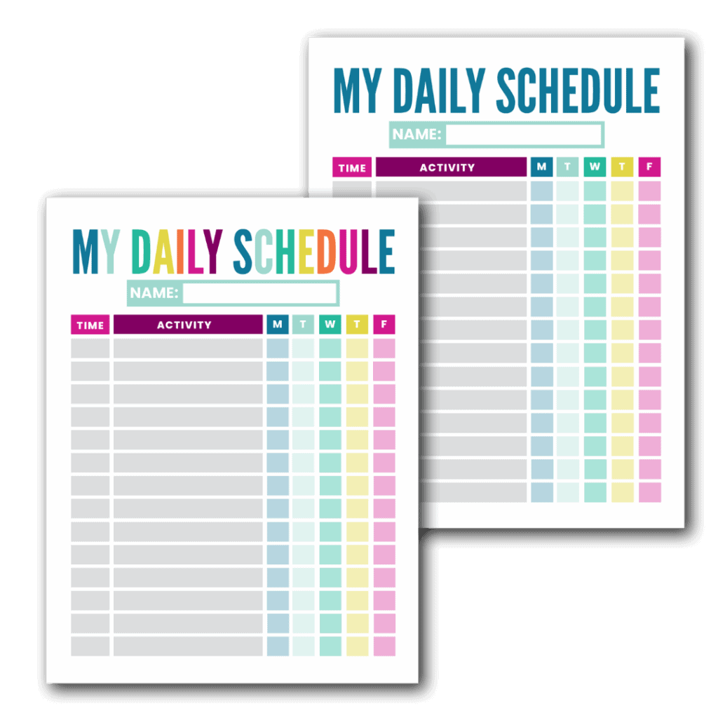 Free Printable Kid s Daily Schedule Template The Incremental Mama Free Printable Kid s Daily Schedule Template The Incremental Mama
