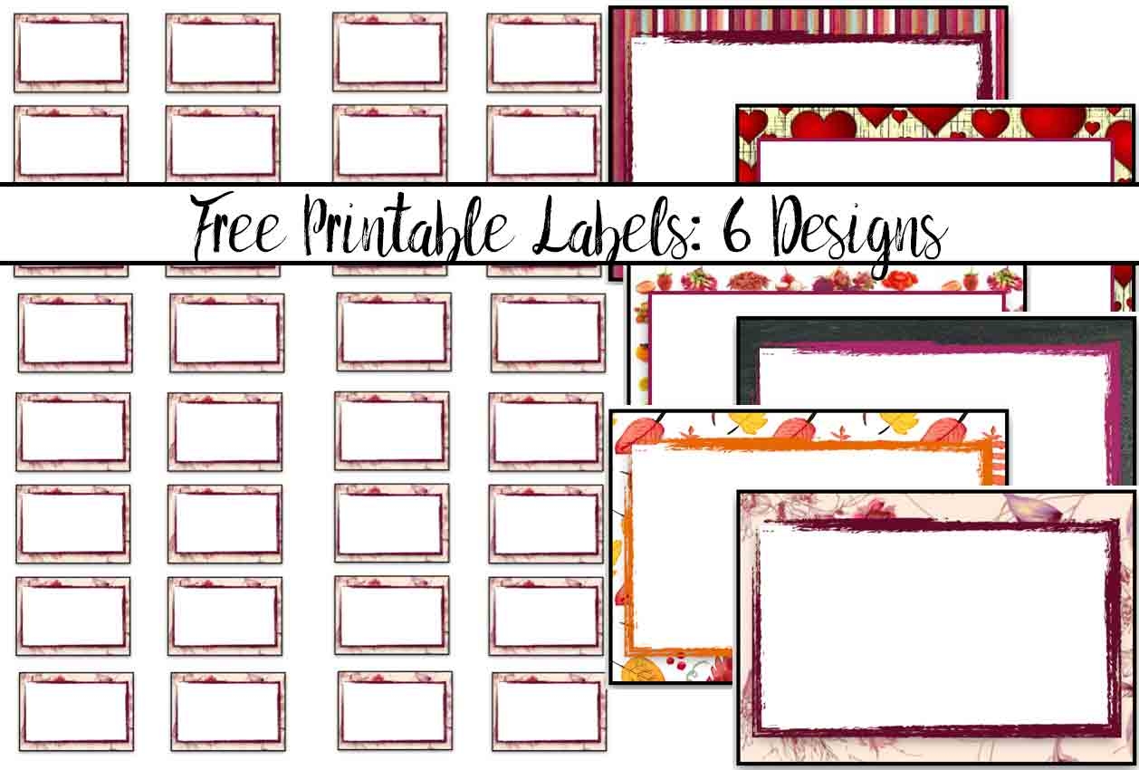 Free Printable Labels 6 Different Designs