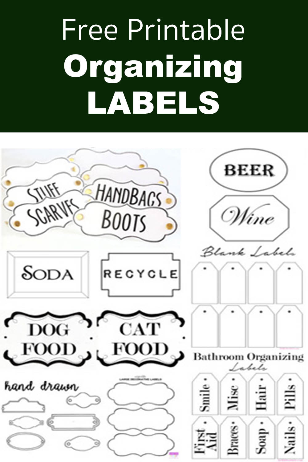 Free Printable Labels To Organize Your Stuff In My Own Style