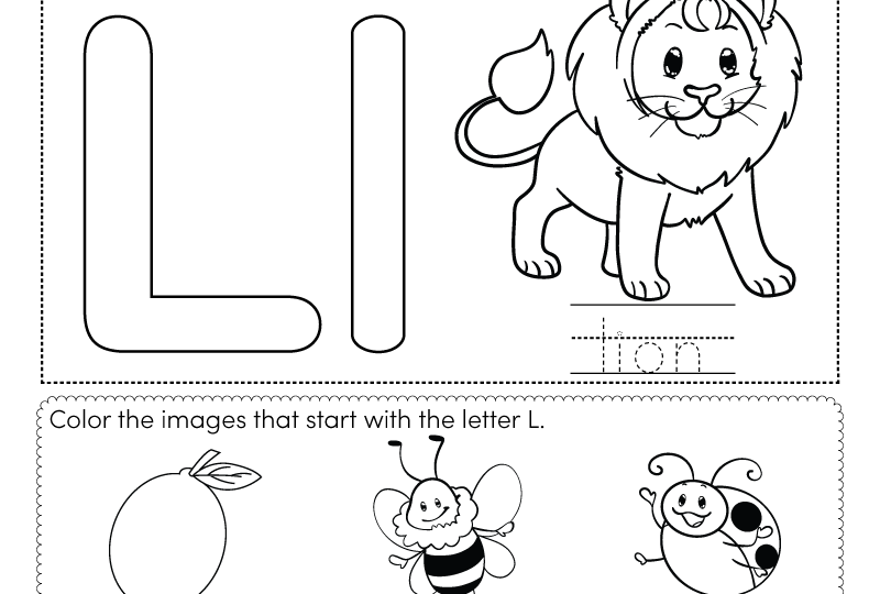 Free Printable Letter L Coloring Worksheet