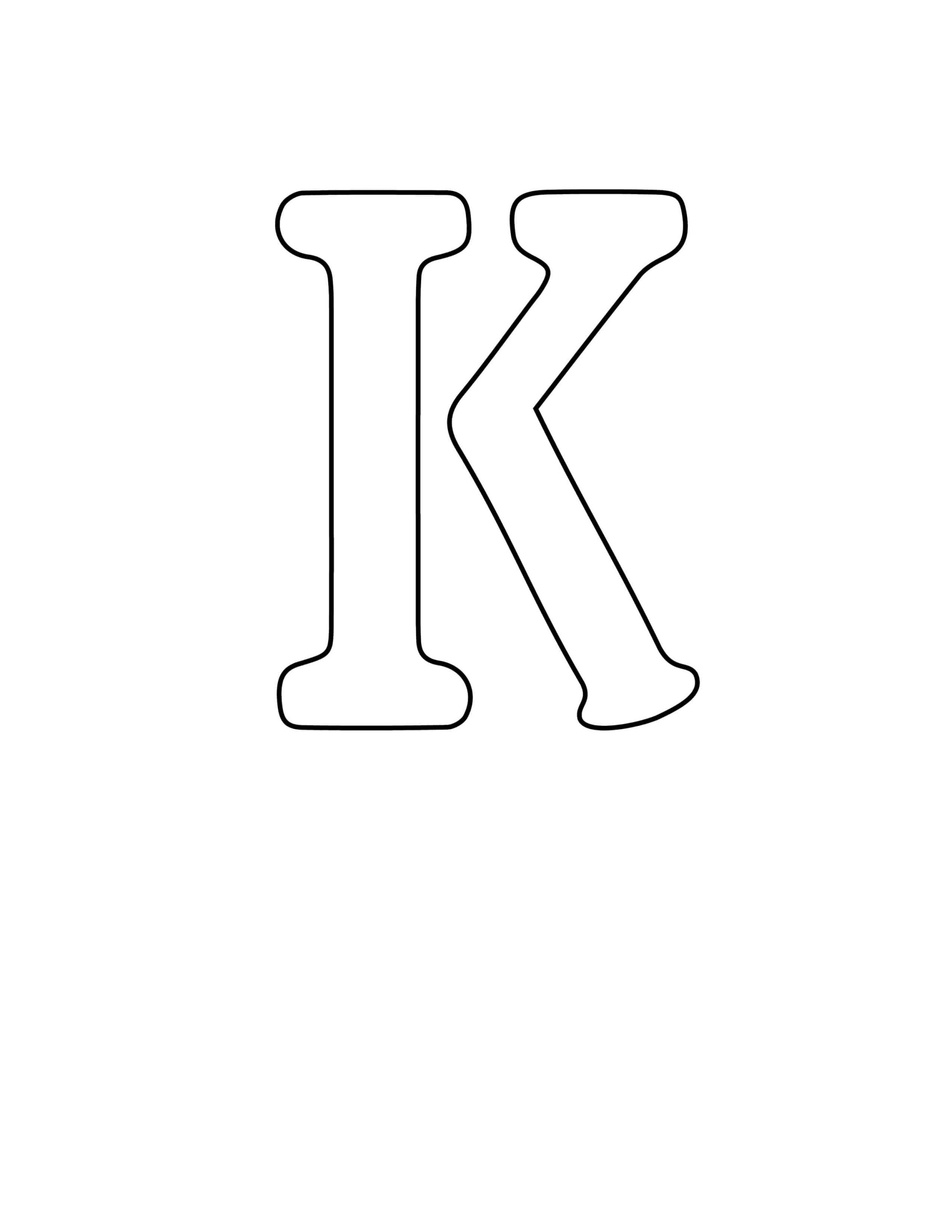 Letter K Template Free Printable