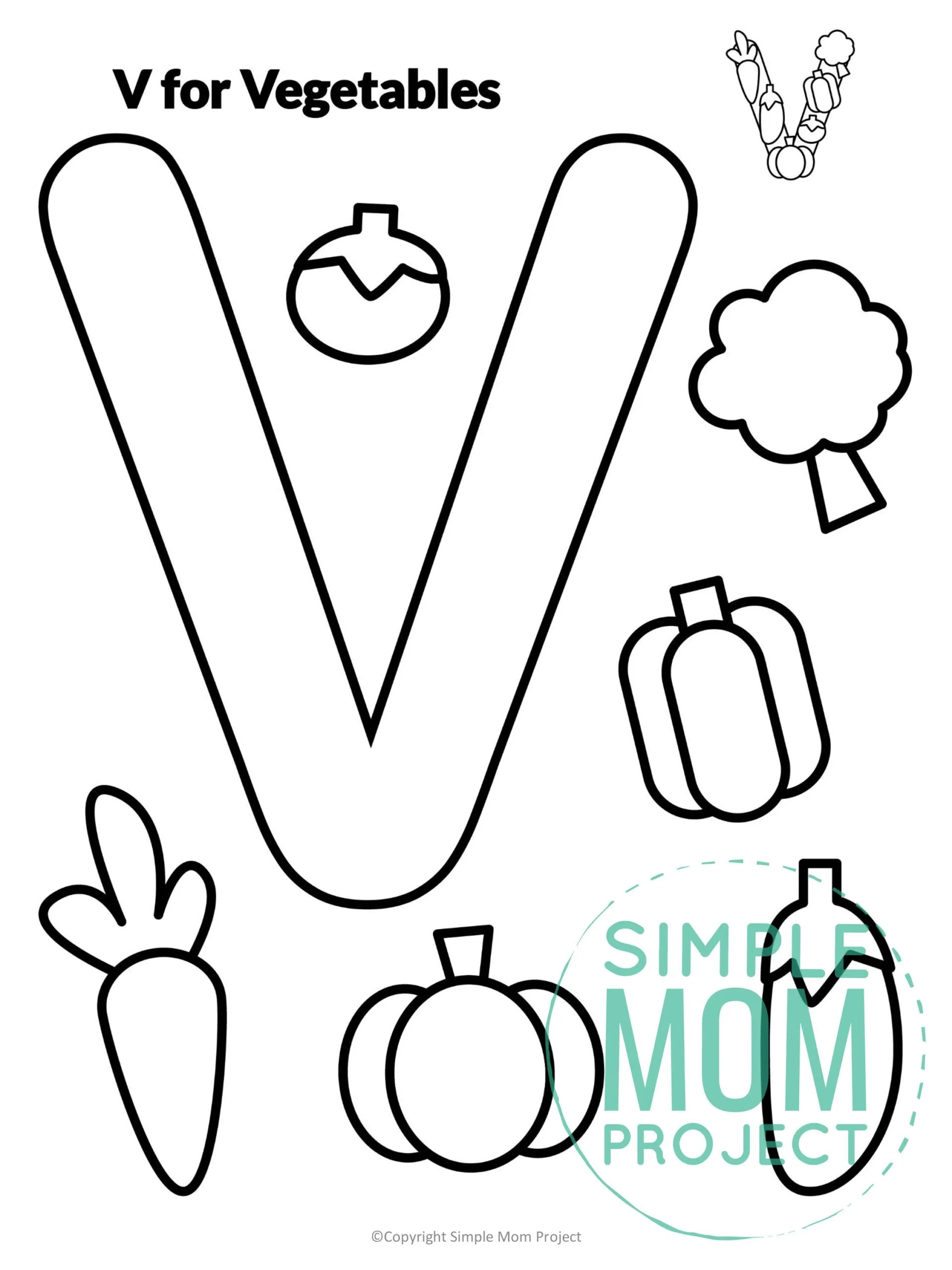 Free Printable Letter V Craft Template Simple Mom Project