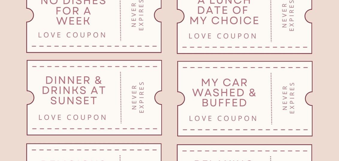 Free Printable Love Coupon Templates Canva