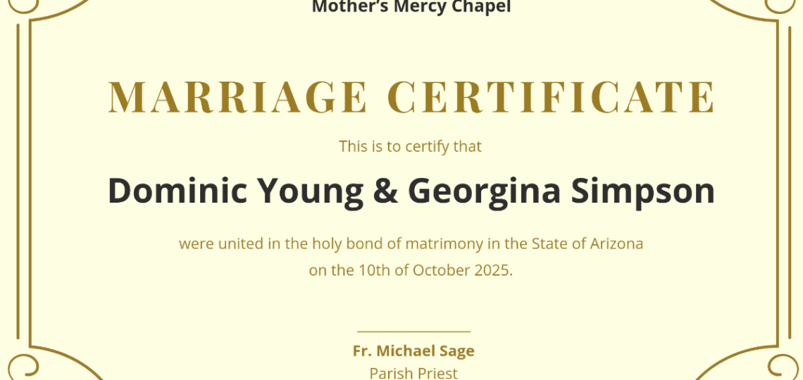 Free Printable Marriage Certificate Templates To Customize Online