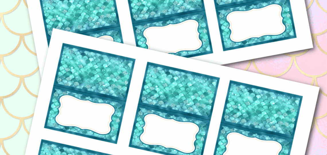 Free Printable Mermaid Food Labels Fun Money Mom