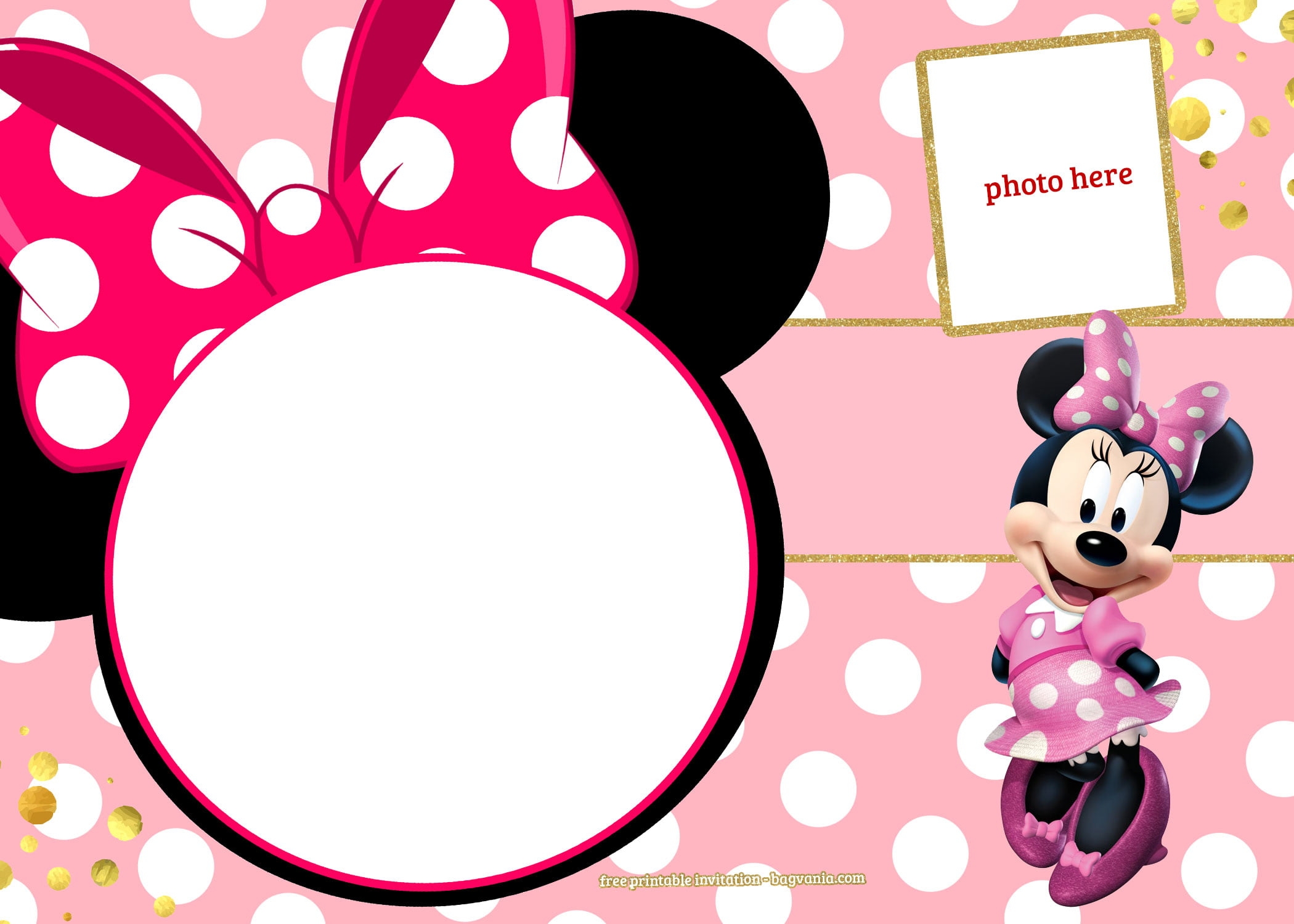 FREE Printable Minnie Mouse Invitation Template Polka And Stripes FREE Printable Minnie Mouse Invitation Template Polka And Stripes