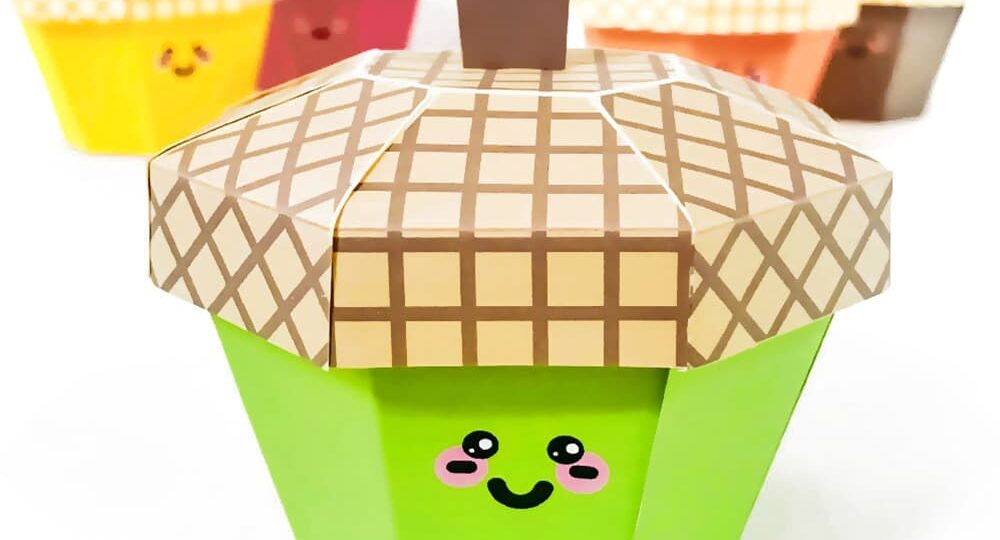 Free Printable Paper Acorn Box Template Set Barley U0026 Birch