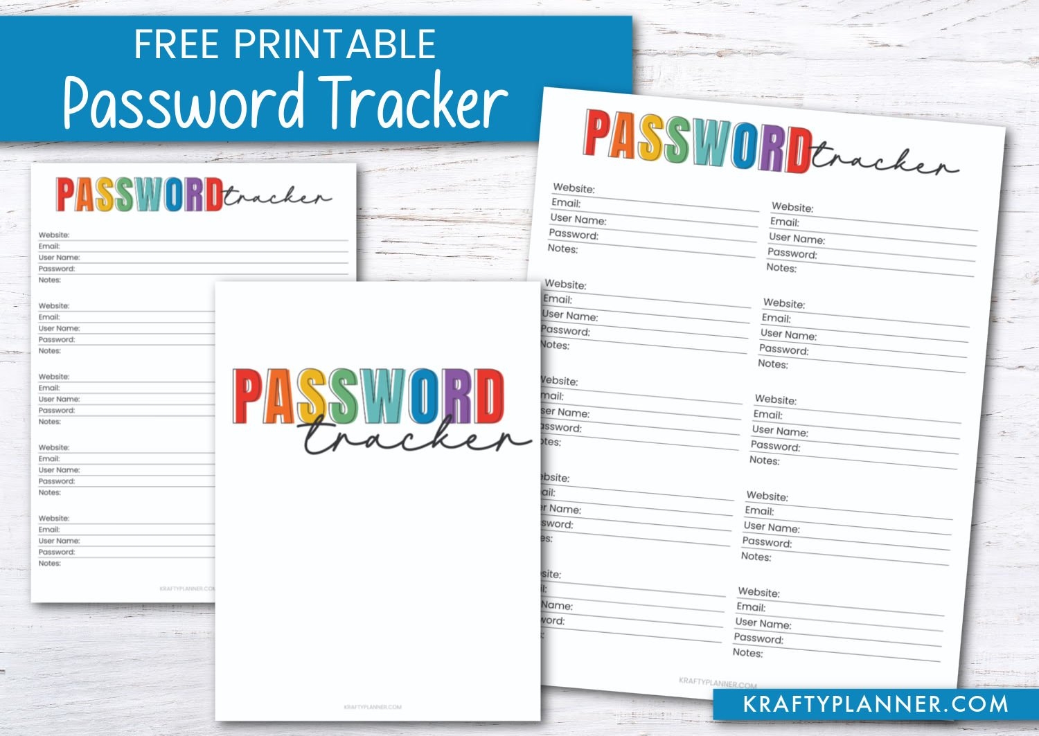 Free Printable Password Tracker Notebook Krafty Planner Free Printable Password Tracker Notebook Krafty Planner