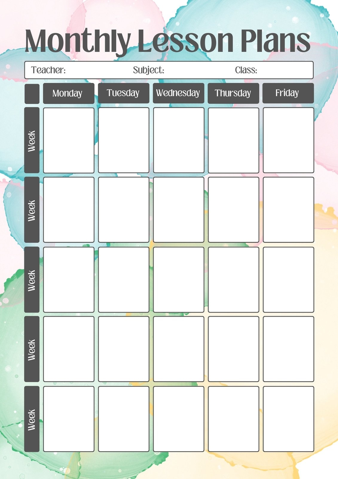 Free Printable Preschool Lesson Plan Templates Canva Free Printable Preschool Lesson Plan Templates Canva