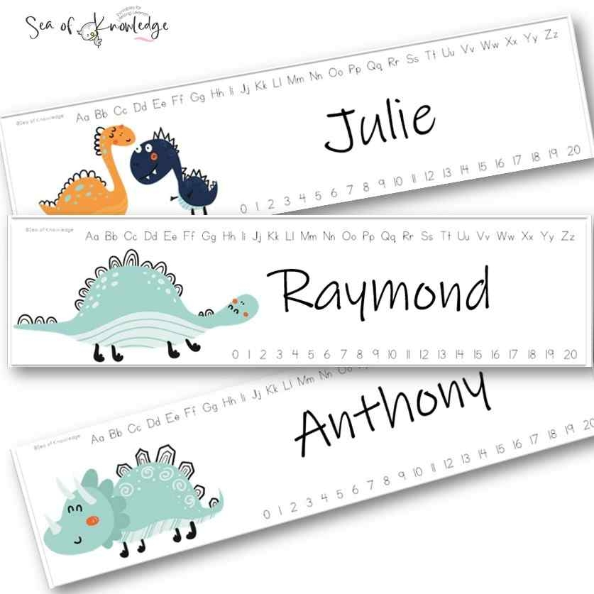 Free Printable Preschool Name Tags Lion Boho Theme