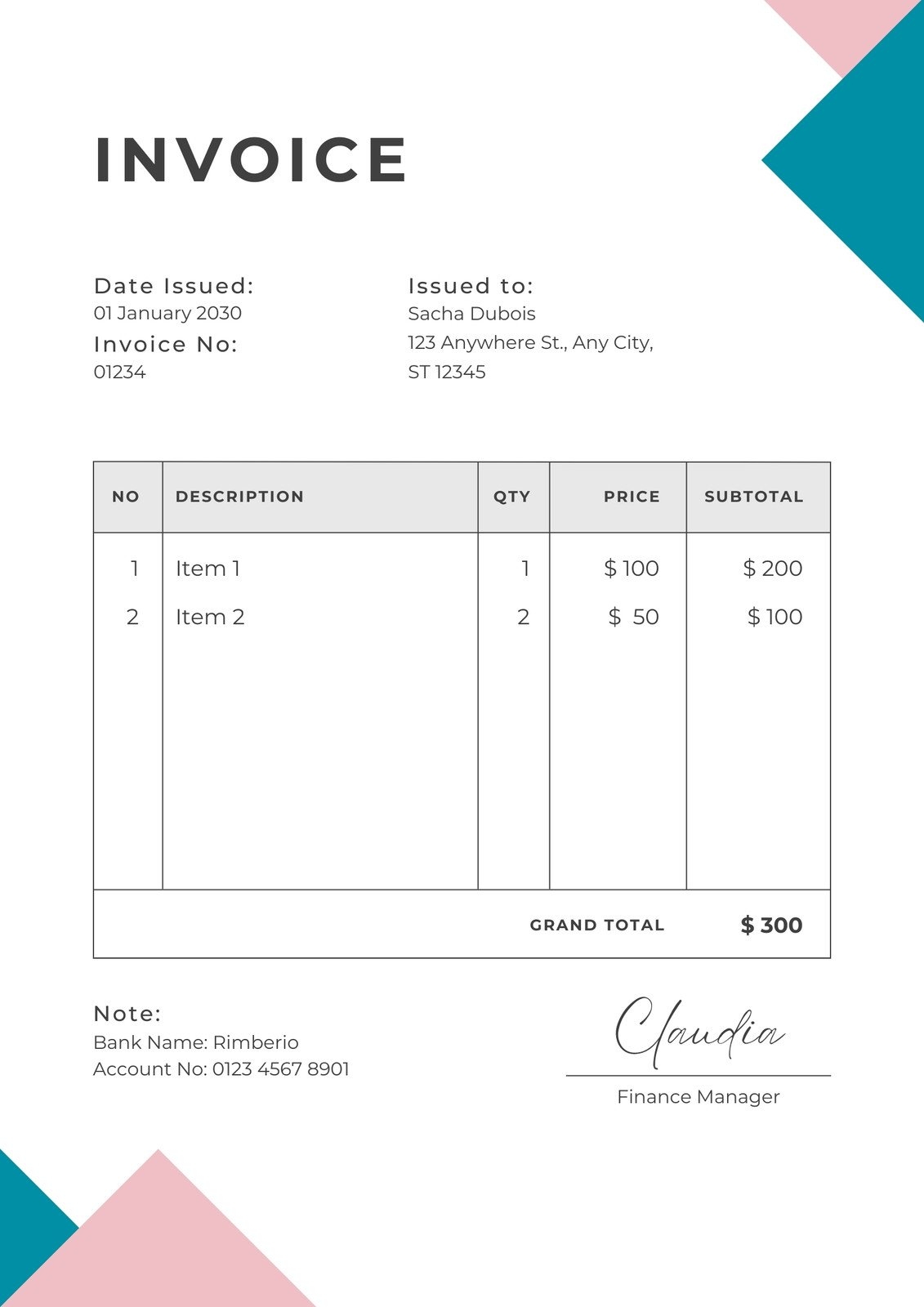 Free Printable Professional Invoice Templates To Customize Canva