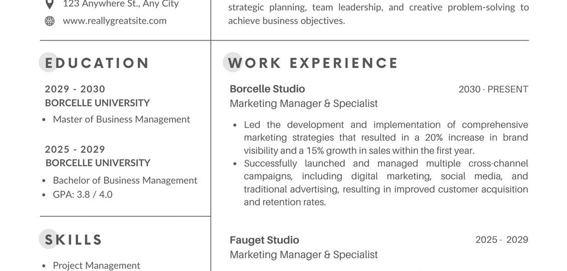 Free Printable Resume Templates You Can Customize Canva