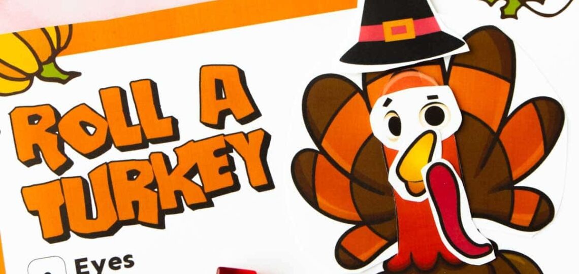 Free Printable Roll A Turkey Dice Game Play Party Plan