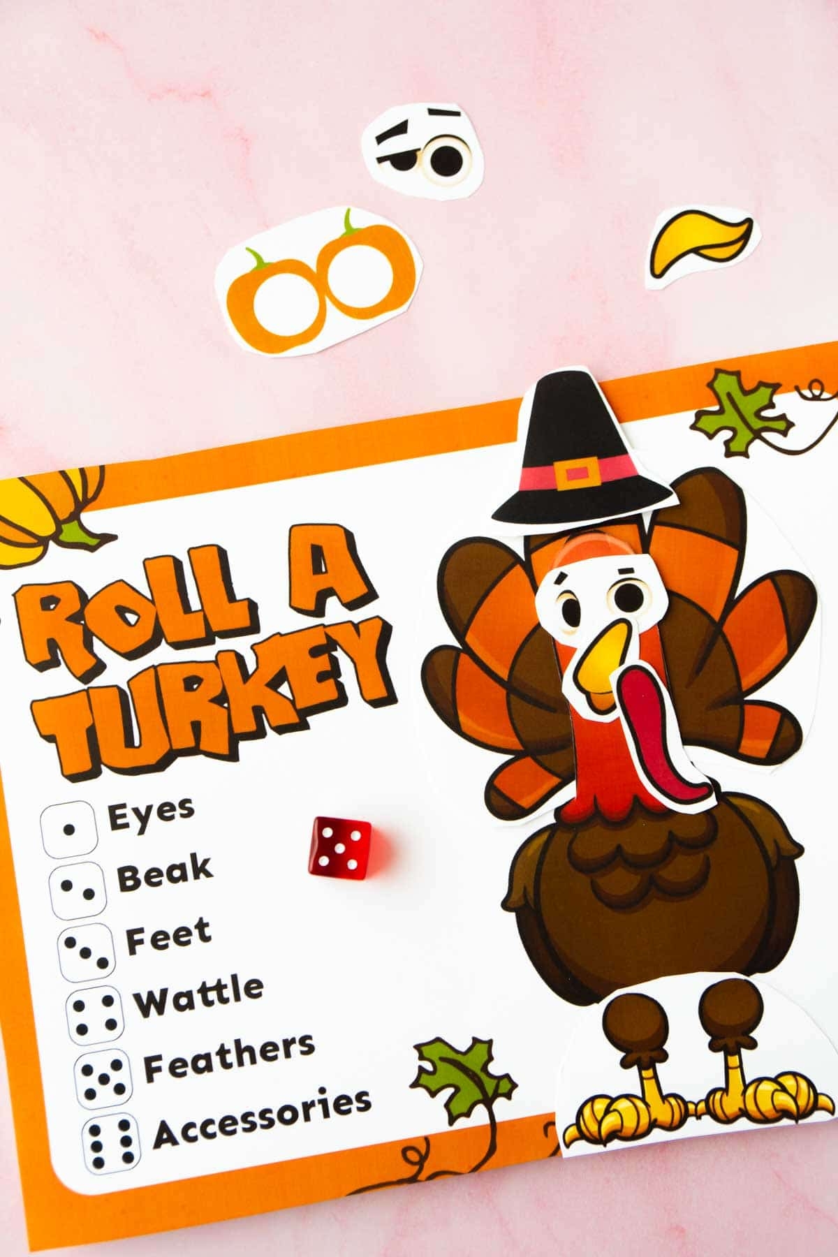 Free Printable Roll A Turkey Dice Game Play Party Plan Free Printable Roll A Turkey Dice Game Play Party Plan