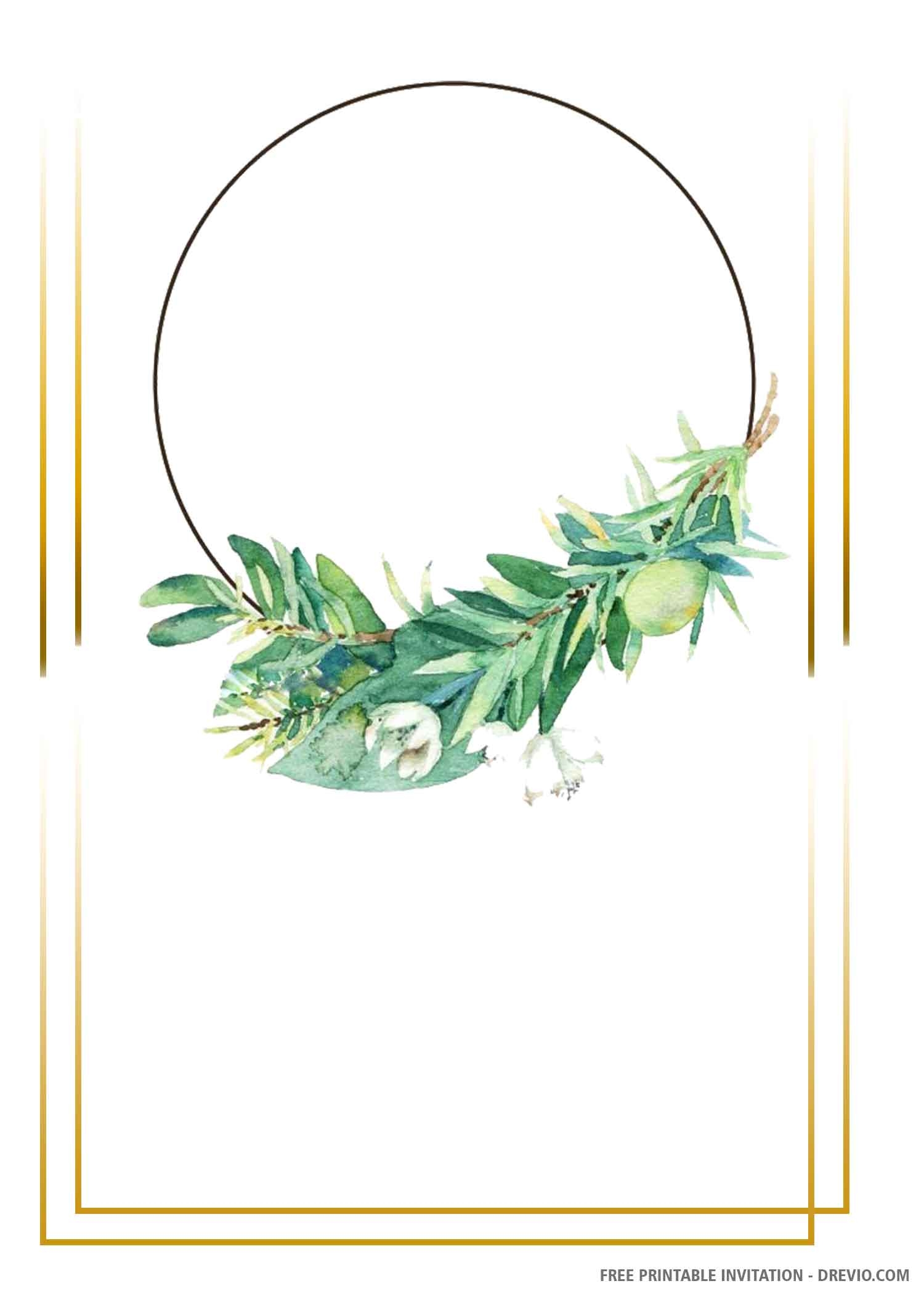 Printable Free Greenery Template