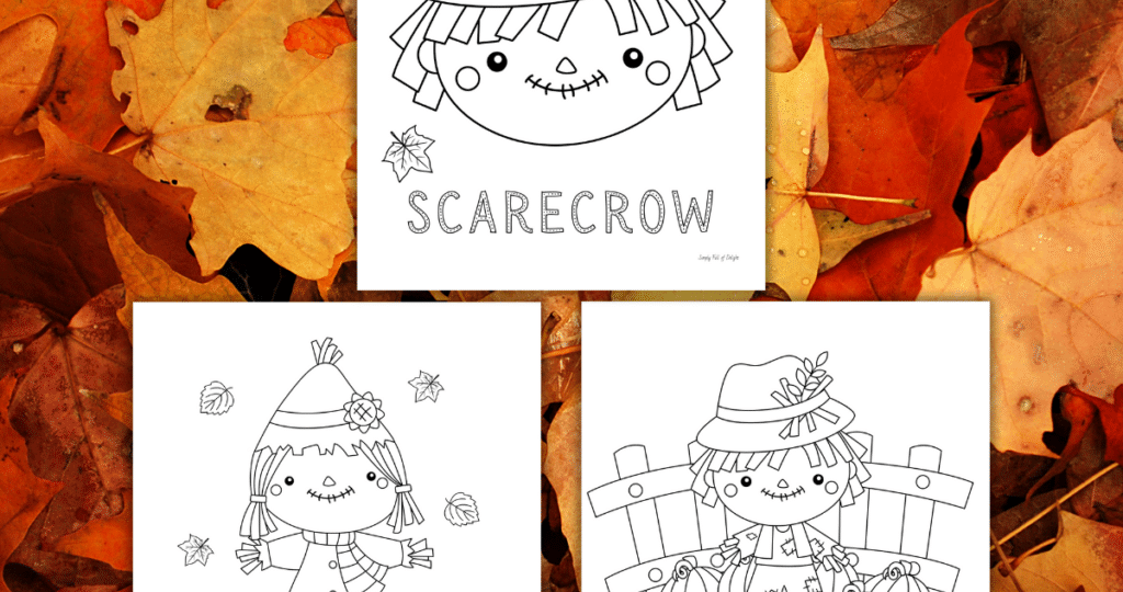 Free Printable Scarecrow Coloring Pages For Kids Simply Full Of Delight