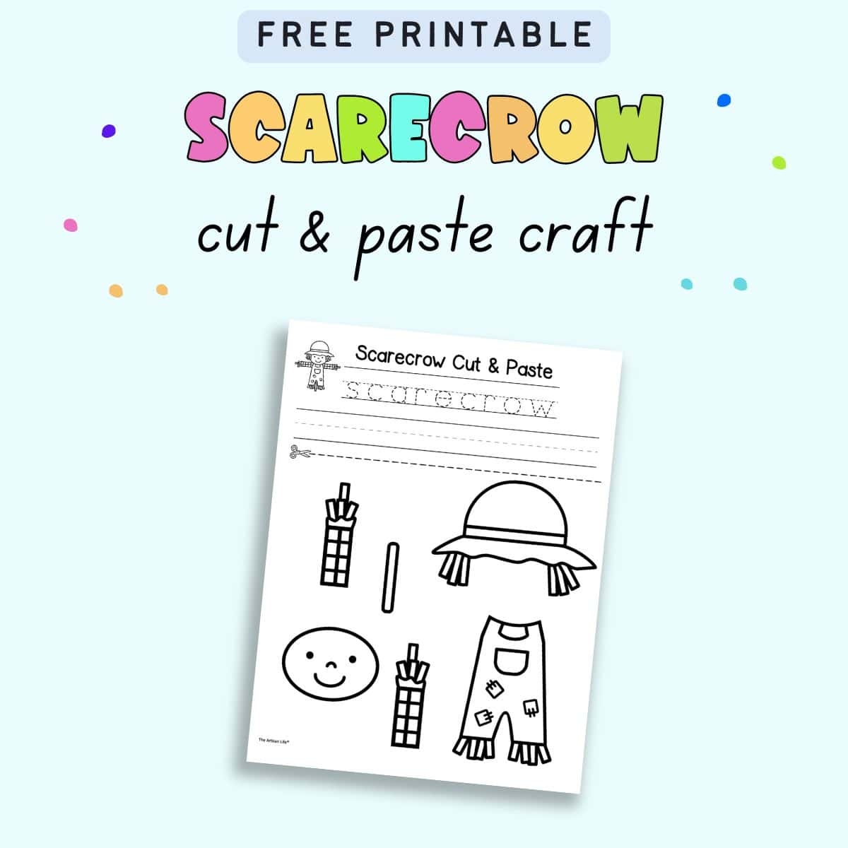 Free Printable Scarecrow Craft The Artisan Life