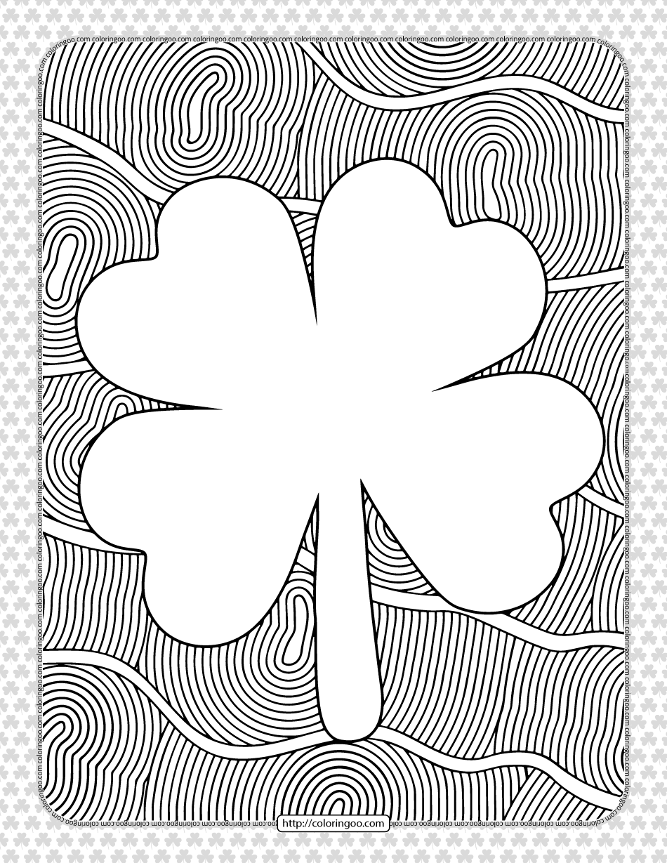 Free Printable Shamrock Coloring Page Free Printable Shamrock Coloring Page