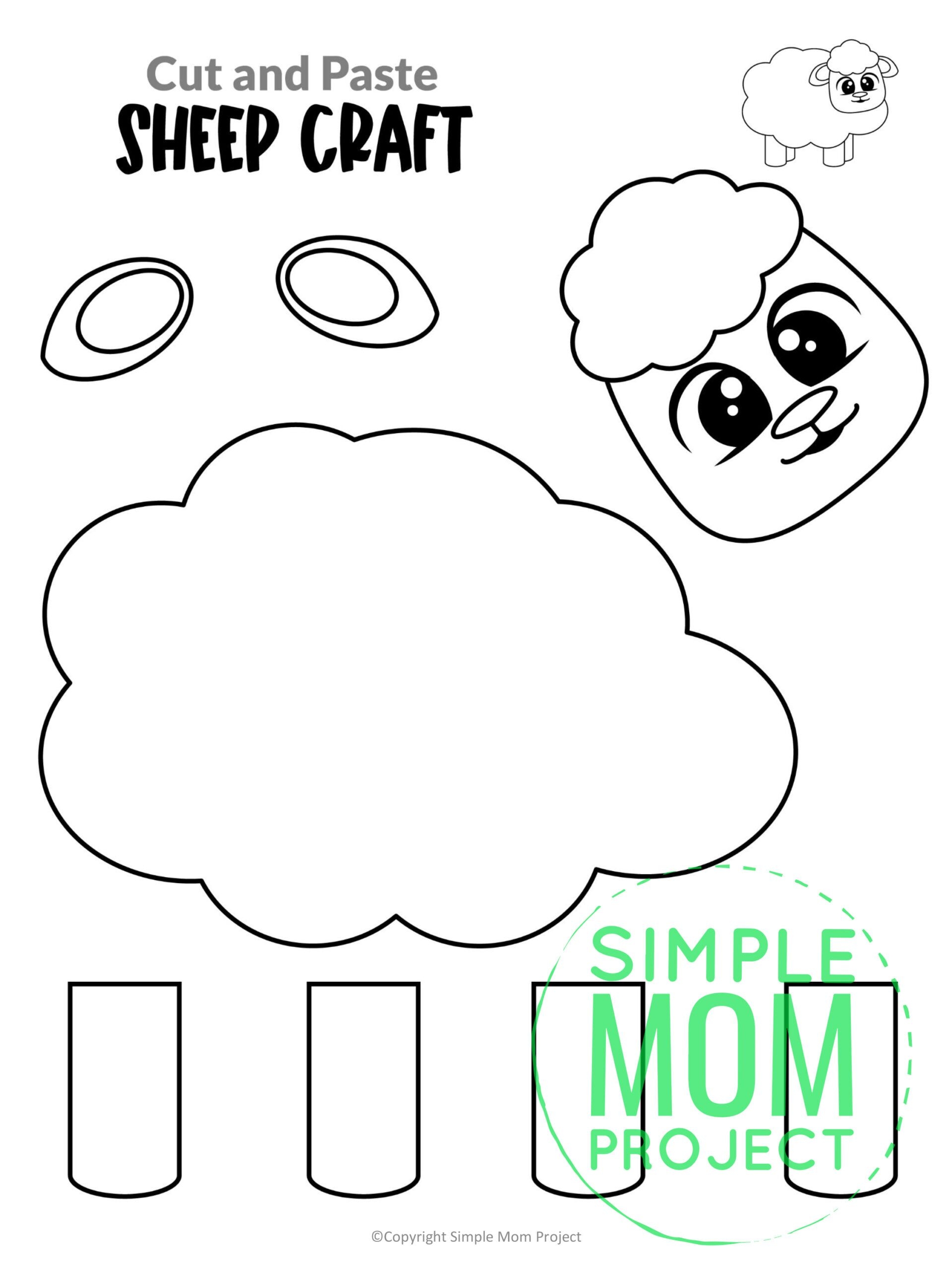Free Printable Sheep Craft Template