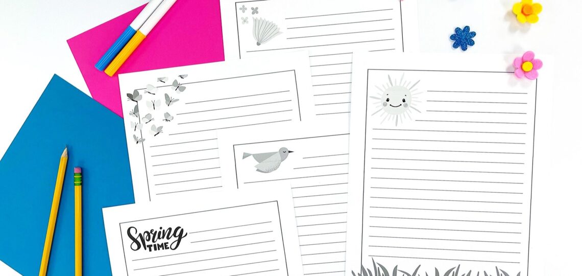 Free Printable Spring Writing Paper Plus 10 Spring Writing Prompts