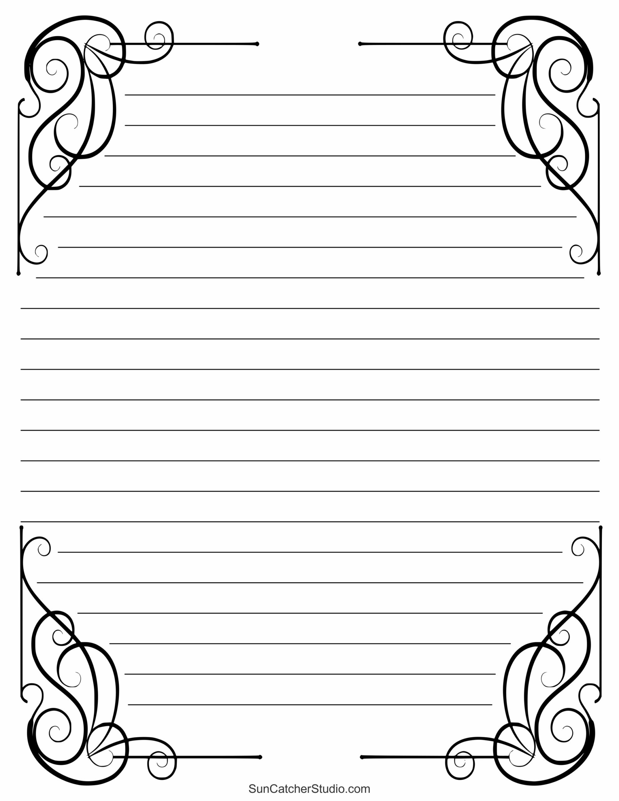 Free Printable Stationery And Lined Letter Writing Paper Free Printables Monograms Design Tools Patterns U0026 DIY Projects