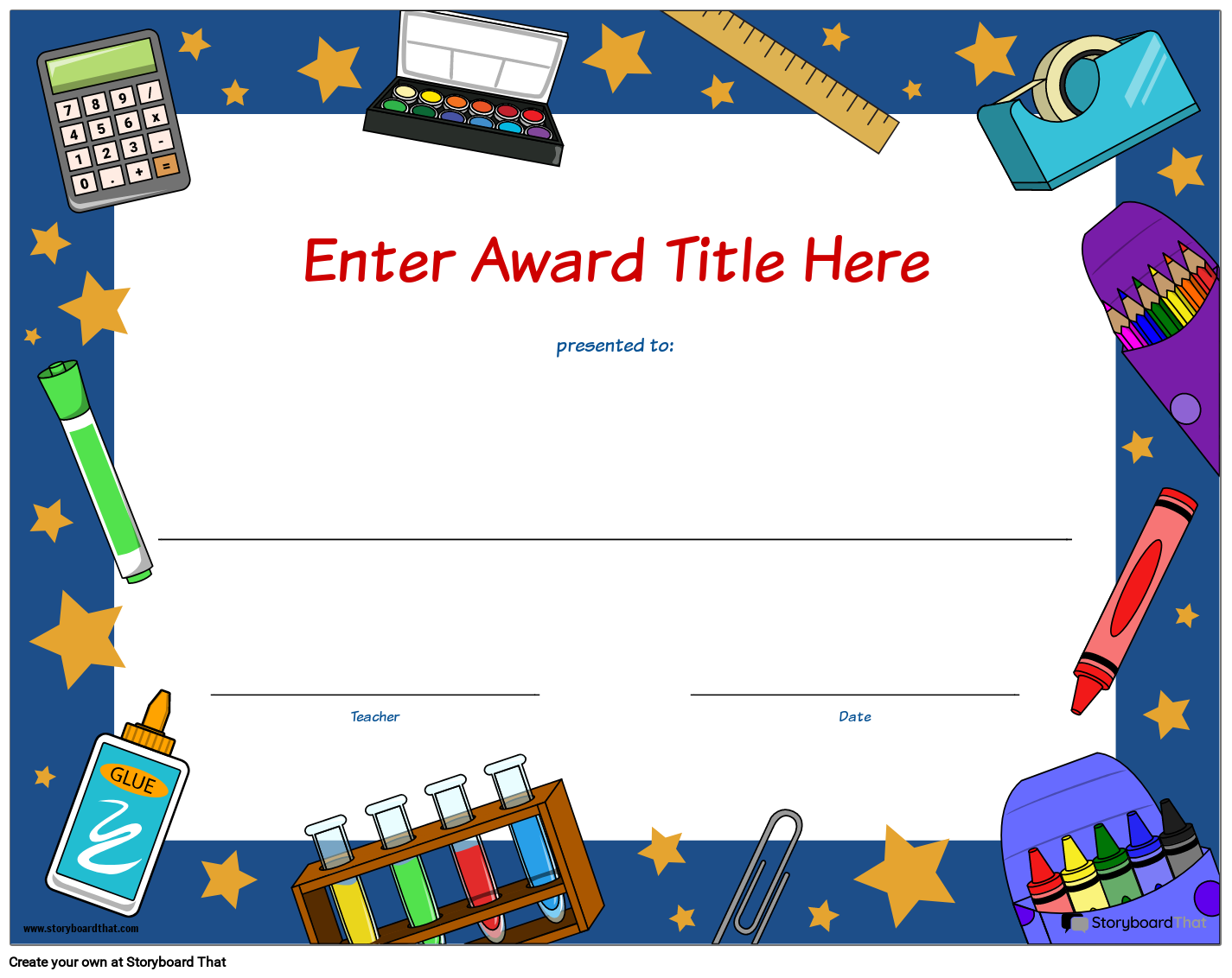 Award Certificate Templates Free Printable