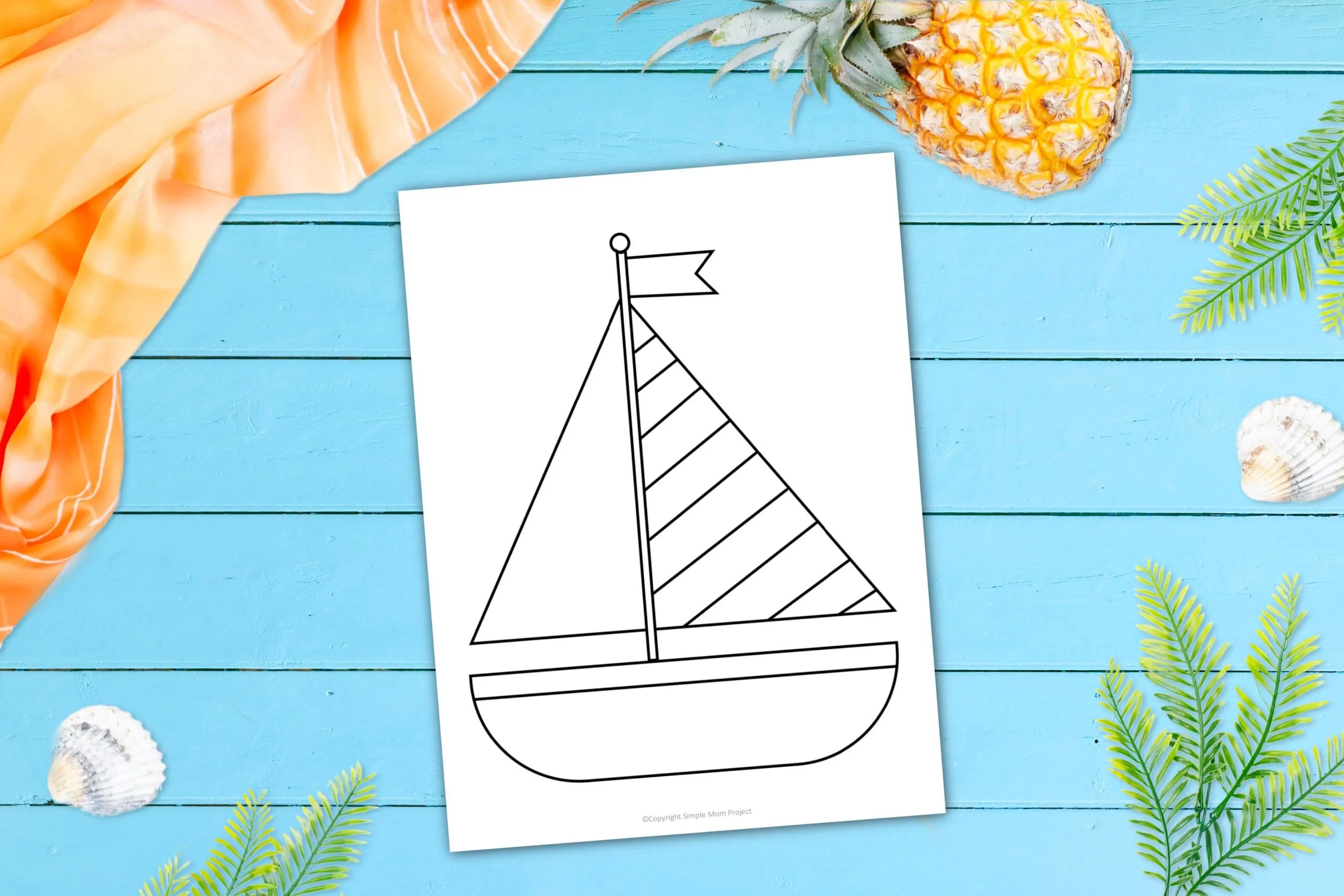 Free Printable Summer Sailboat Template Simple Mom Project