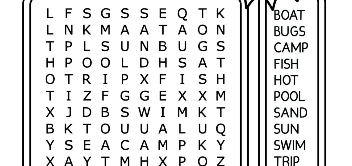 Free Printable Summer Word Search For Kids Cute Coloring Pages For Kids