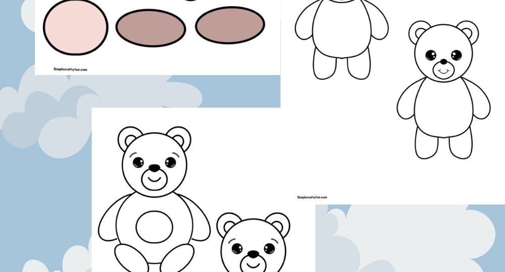 Free Printable Teddy Bear Outline For Kids Crafts