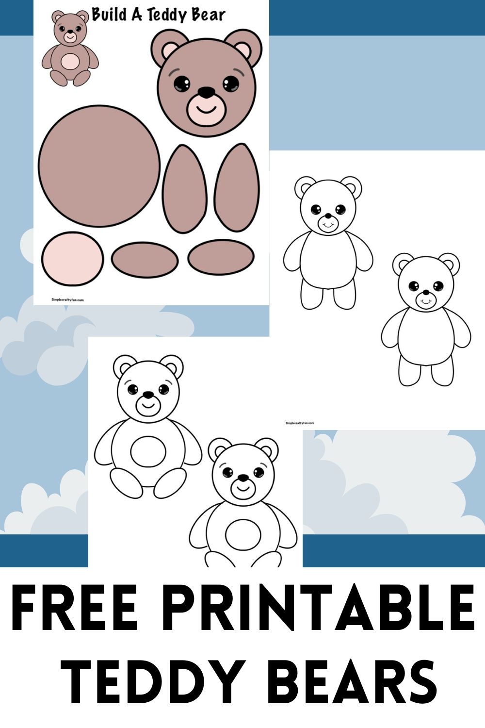 Free Printable Teddy Bear Outline For Kids Crafts  Free Printable Teddy Bear Outline For Kids Crafts