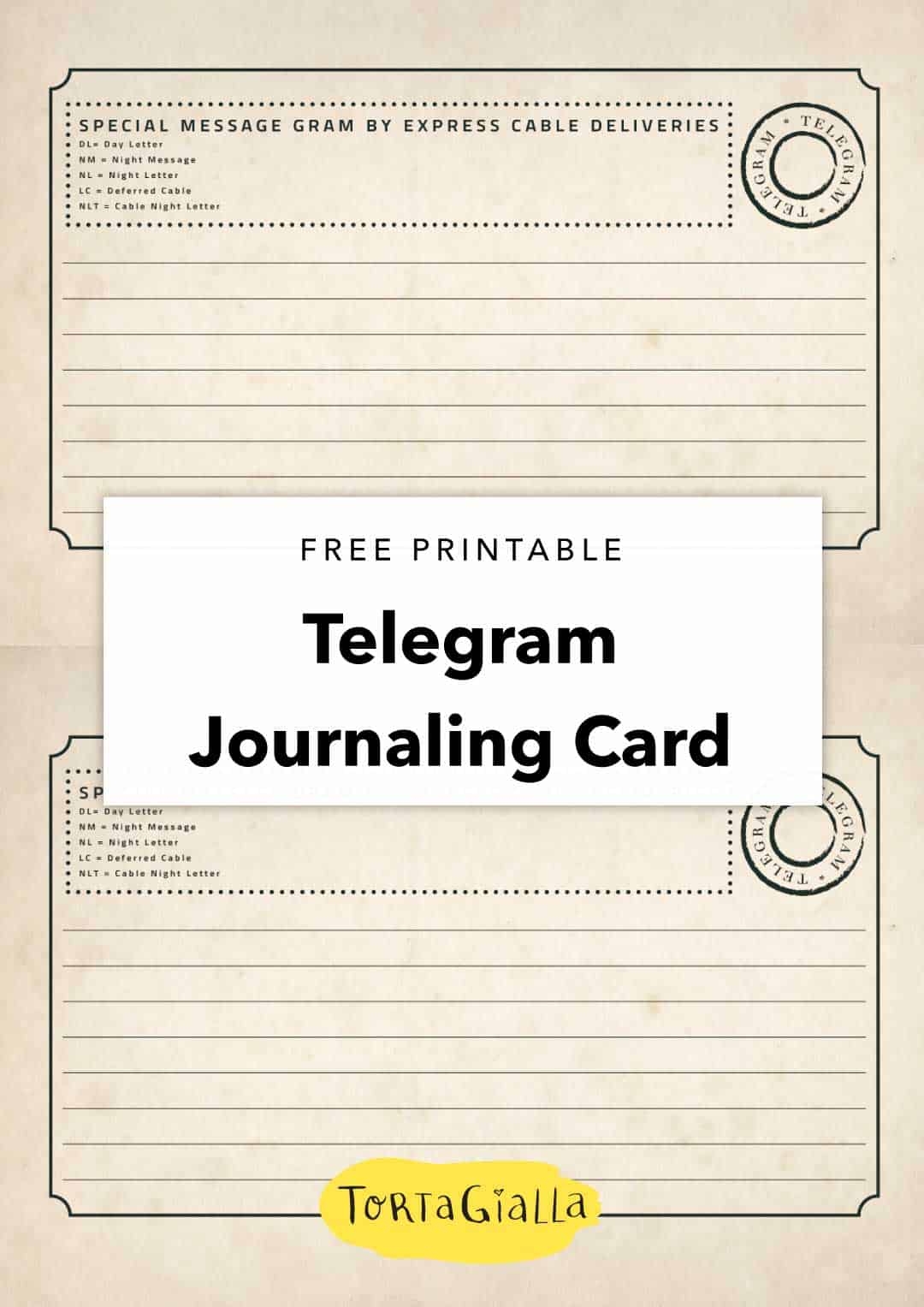 Free Printable Telegram Journaling Design For My Minibook Free Printable Telegram Journaling Design For My Minibook