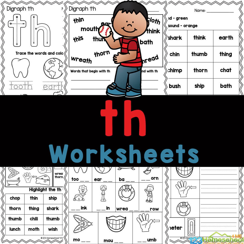 FREE Printable TH Sound Words Digraph Worksheets FREE Printable TH Sound Words Digraph Worksheets